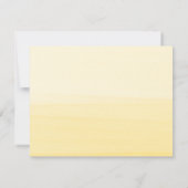 Anzeige der Yellow Watercolor Ombre Note Card Mitteilungskarte (Rückseite)