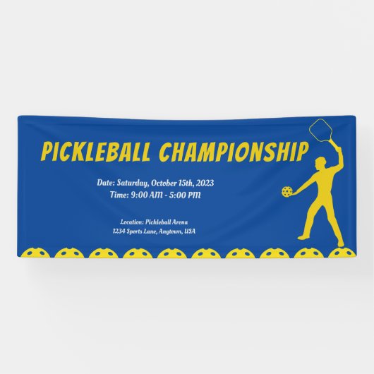 Anzeige des Banners für Pickleball-Passionsereigni Banner (Horizontal)