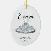 Anzeige des benutzerdefinierten 3-Stone-Diamant-En Keramik Ornament (Rechts)