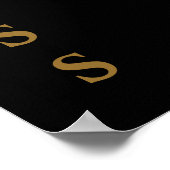 Anzeige des Fotos für Schwarz/Gold-Familiennamen Poster (Ecke)