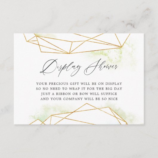 Anzeige des geometrischen Brautparty der Wasserfar Begleitkarte (Vorderseite)