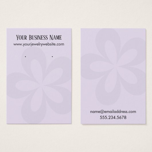 Anzeige des Lavendels Grafik-Blume-1-Earring (Vorne & Hinten)