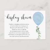 Anzeige Duschblau Ballon Eukalyptusgrün Begleitkarte (Vorderseite)