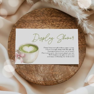 Anzeige Dusche Grüner Matcha Latte Brautdusche Begleitkarte