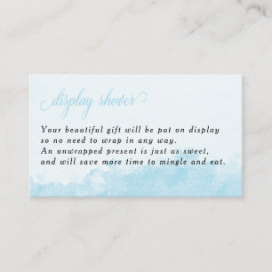 Anzeige Dusche Tintenwasch Textur Babyblau Begleitkarte