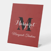 Anzeige eines benutzerdefinierten, roten Vorlagenn Sockelschild (Vorderseite)