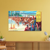 Anzeige eines indischen Tanzes, Maizena Product Ad Leinwanddruck (Insitu (Wohnzimmer))