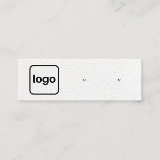 Anzeige für das Bild mit weißem Leder hinzufügen Mini Visitenkarte (Vorderseite)