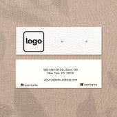 Anzeige für das Bild mit weißem Leder hinzufügen Mini Visitenkarte