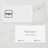 Anzeige für das Bild mit weißem Leder hinzufügen Visitenkarte (Vorne/Hinten)