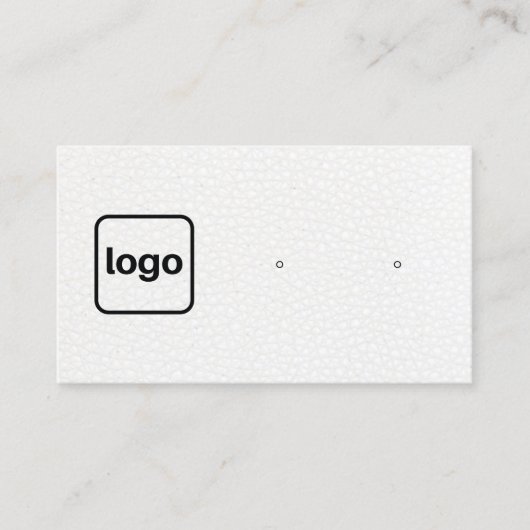 Anzeige für das Bild mit weißem Leder hinzufügen Visitenkarte (Vorderseite)