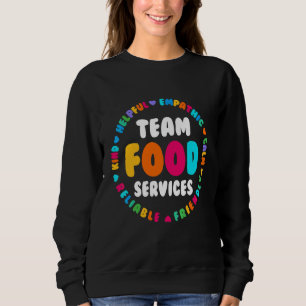 Anzeige für Hilfskräfte der Cafeteria-Mannschaft i Sweatshirt