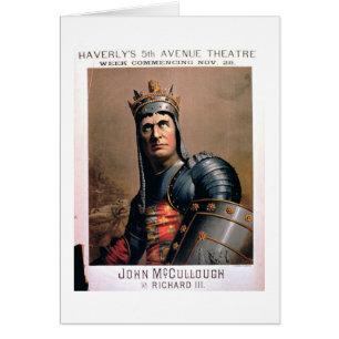 Anzeige für 'John McCullough als Richard III