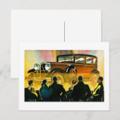 Anzeige für Luxus-Oldtimer Postkarte (Vorne/Hinten)