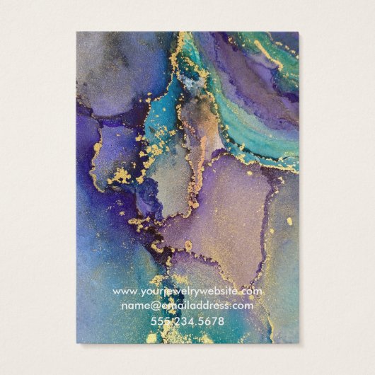 Anzeige für mehrfarbige Gold Liquid Art Earring (Rückseite)