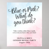 Anzeige für rosa und blaue Skripterkennung Poster (Vorne)