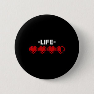 Anzeige Herz 8 Bit Grafik Video Game Player Gi Button