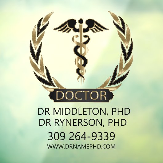 Anzeige im Fenster "Ärztliche Ärzte" Fensteraufkleber (Blatt 3)