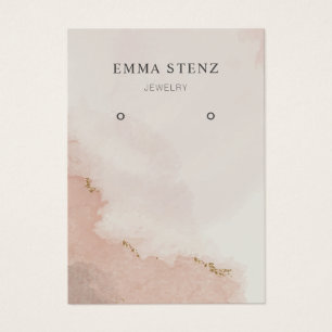 Anzeige-Karte für Pastell-Dusty-Rosa und Gold-Earr