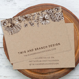 Anzeige Karte für Wildblumen-Halskette und -Armban