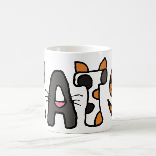 ANZEIGE künstlerische Katzen-Tasse Kaffeetasse (Mittel)