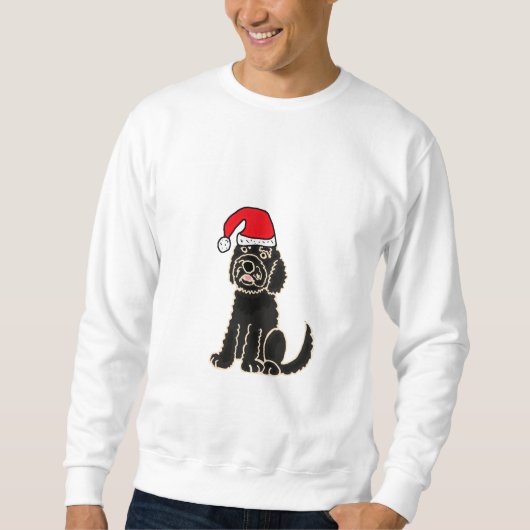 ANZEIGE Labradoodle im Weihnachtsmannmütze-Shirt Sweatshirt (Vorderseite)