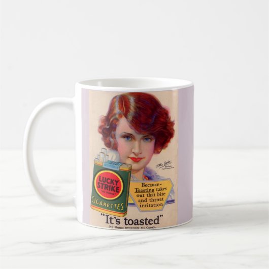 Anzeige mit 1929 Glückstreffer Kaffeetasse (Links)