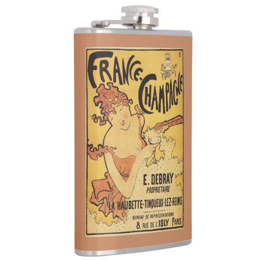 Anzeige-Plakat E. Deb Ray Champagne Flachmann (Rechts)