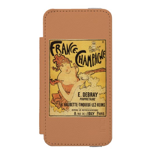 Anzeige-Plakat E. Deb Ray Champagne Incipio iPhone Geldbeutel-Hülle (Folio Vorderseite)