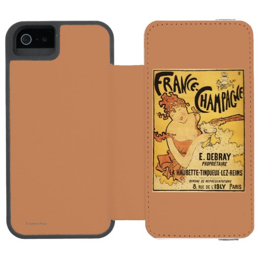 Anzeige-Plakat E. Deb Ray Champagne Incipio iPhone Geldbeutel-Hülle (Folio Geöffnet)