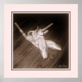 Anzeige "Toe Shoes" (Rose) Poster