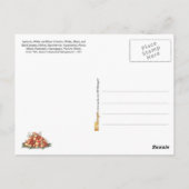 Anzeige verschiedener Früchte auf Plattern Postkarte (Rückseite)