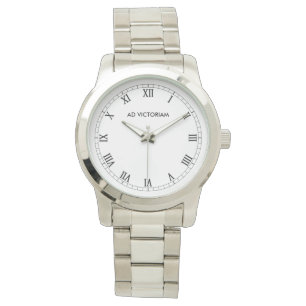 Anzeige Victoriam römische Ziffern-Silber-Uhr Armbanduhr