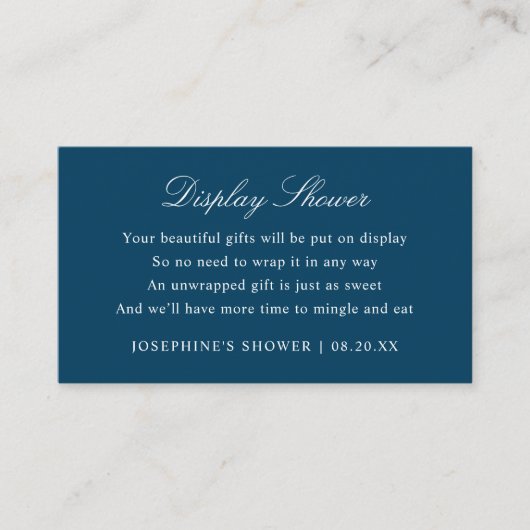 Anzeige von Duschkabeln für benutzerdefinierte Far Begleitkarte (Vorderseite)