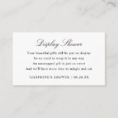 Anzeige von Duschkabinen mit benutzerdefinierten F Begleitkarte (Vorderseite)