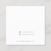 Anzeige von pastellfarbenen Gestell-Formen Quadratische Visitenkarte (Rückseite)