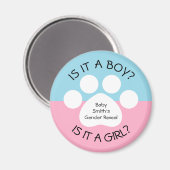 Anzeige von Paw Print Gender Magnet (Vorderseite/Rückseite)