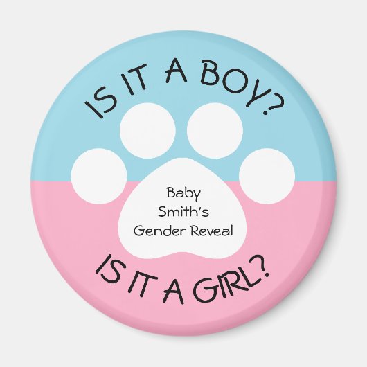 Anzeige von Paw Print Gender Magnet (Vorne)