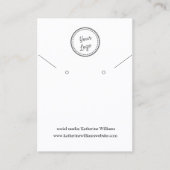 Anzeige von White Earring & Necklace |Logo hinzufü Visitenkarte (Vorderseite)