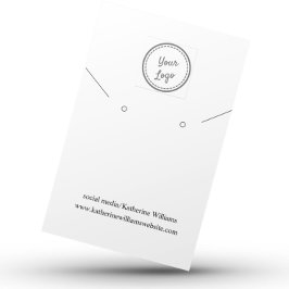 Anzeige von White Earring & Necklace |Logo hinzufü Visitenkarte