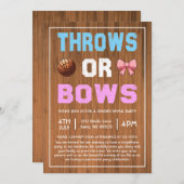 Anzeige von Zeigern oder Bows Gender Einladung (Vorne/Hinten)