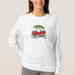 Anzeige Zwillinge Jungen It's Twins Kirschen Mütze T-Shirt
