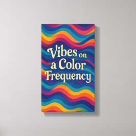 Anzeigen auf einer Farbfrequenz | Abstrakte Wave-L Leinwanddruck