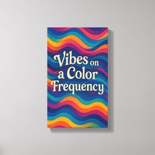 Anzeigen auf einer Farbfrequenz | Abstrakte Wave-L Leinwanddruck (Vorderseite)