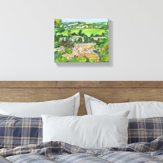 Anzeigen der Bath Watercolor Leinwand (Insitu (Schlafzimmer))