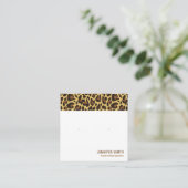 Anzeigen der klassischen Leopardenblätter Quadratische Visitenkarte (Stehend Vorderseite)