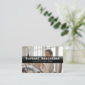 Anzeigen der Virtual Assistant Gig Business Card Visitenkarte (Stehend Vorderseite)