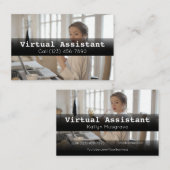 Anzeigen der Virtual Assistant Gig Business Card Visitenkarte (Vorne/Hinten)