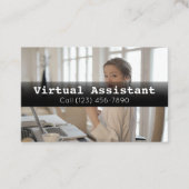 Anzeigen der Virtual Assistant Gig Business Card Visitenkarte (Vorderseite)