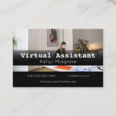 Anzeigen der Virtual Assistant Gig Business Card Visitenkarte (Rückseite)